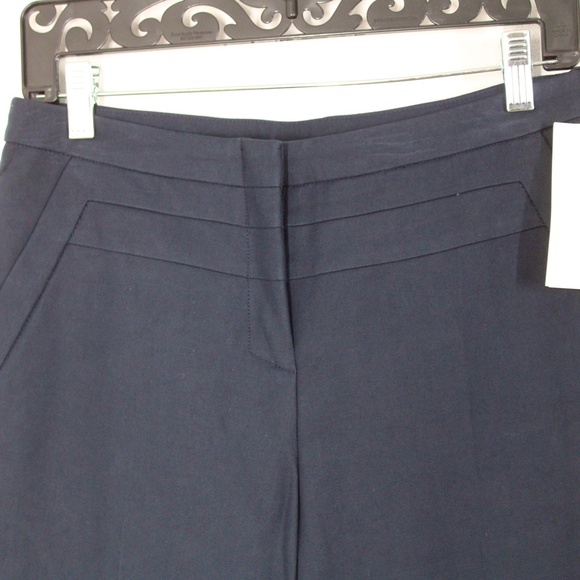 NWT BA&SH 1 US 6 Blue Cotton Stretch Straight Leg Winnie Trousers Pants - Picture 2 of 8